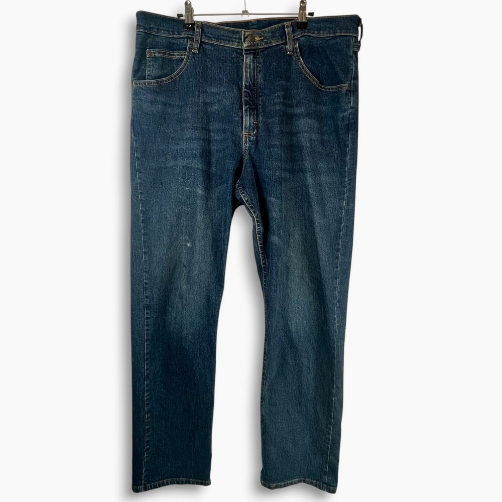 Wrangler Premium Quality Mens Straight Leg Jeans Blue 97FXWXD 36x34 Denim